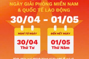 THÔNG BÁO NGHỈ LỄ GIỖ TỔ HÙNG VƯƠNG, LỄ 30/4 & 01/5