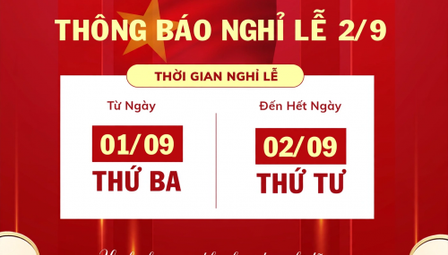 Thông báo nghỉ lễ Quốc Khánh 2/9
